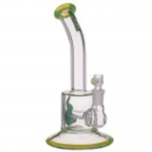 Medicali Glass - Slyme Mini Inline Perc Bubbler - Green Script Label