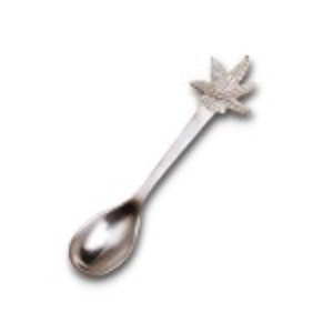 Weed Leaf Teaspoons- Silver