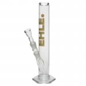 EHLE. Glass - Straight Cylinder Bong 500ml  - Green Logo